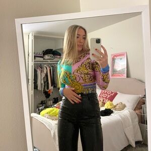 Versace Vibrant Baroque Print Bodysuit